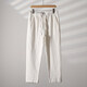 Pierre Cardin Sommer chinesischer Stil Leinenhose Herren Lose große Freizeithosen Retro -Stil atmungsaktiv gerade chinesische Baumwoll -Leinenhosen Khaki L