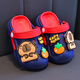 Kapibala Children's Cave Shoes Summer 2025 Nouveau super mignon Sandales de confort extérieur décontractées pour garçons et filles bleu marine 34 - 35 longueur intérieure 20,5 cm