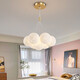 Zunyi LED Wohnzimmer Hauptlichtrestaurant Nordic Creative Cream Style Kronleuchter Schlafzimmer Deckenlampe Ganzes Haus Kombination Paket 1W 9734-gold 13-köpfiges Drei-Farben-Licht-Weiß-Ball 1
