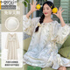 Modal nightgown with chest pad thin extended pajamas new style dress Chinese style long-sleeved Chinese style exterior home clothing [upgrade] chest pad # extended skirt AM13063 M [recommended 80-100Jin [Jin equals 0.5 kg]]
