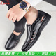 
YRC Yierkang's new summer hollow sandals toe layer cowhide middle-aged and elderly dad's shoes breathable shoes 9887 hollow black 40