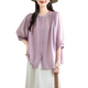 
Jiandang large-size women's fat MM summer new French retro slightly transparent solid color slim and versatile versatile trousers shirt for women 6169 off-white L [120-140Jin [Jin equals 0.5 kg]]