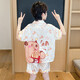 
Shiru Meng Summer Children's Short Sleeve Set Home Suit Spring and Summer Ice and Snow Lapel Boys Boys Cartoon Cardigan Pajamas 6636# (Yellow Dragon) 130 Children 12 size 120-130CM 45-55Jin[Jin equals 0.5 kg]