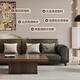 
Solid wood sofa, South American black walnut new modern simple living room direct sofa W9905#