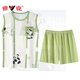 Yalu chest pad vest pajamas for women for summer pure cotton thin cartoon panda sleeveless home clothing set can be worn outside large size chest pad vest set-F9856 M women Recommended 80-100Jin [Jin equals 0.5 kg]