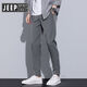 JEEP SPIRIT Jeep Men's Casual Pants 2025 New High-end Straight Slim Business Black Suit Thin Pants Men's Summer 9905 Black Nine-point [Upgraded Ice Wire] 28 [90-100Jin [Jin equals 0.5 kg]]