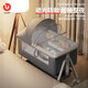 Ulop (ulop) lit d'épissage de lit d'épissage lit multifonctionnel lit de bébé avec table de couches lit nouveau-né pour bébé baby-shaker berceau berceau [tapis marron + moustique net + couches table]]