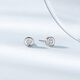 Chao Acer Platinum Diamond Earrings Women's PT950 Earrings Simple Commuting Versatile Gift for Girlfriend's Birthday One Pair (Free Silicone Ear Plugs)