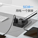 Bull flat ultra-thin wall-mounted plug-in strip invisible socket expansion sofa back clip gap bedside table wiring board plug strip / row plug / plug board / drag strip (ultra-thin plug) 1.5 meters 5 sockets gray