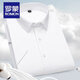 
ROMON Summer Short Sleeve Shirt Men's Ice Silk Thin Bamboo Fiber White Shirt Professional Official Business Half Sleeve Top Men's Clothing DX6623 38 (105)