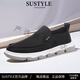 SHARE DE LUJA DE LA MARCA DE LUJA DE LUXURA DE LUXURA Cañas de lona de una sola pierna para los zapatos casuales de verano de verano para hombres Ligeros suaves de las zapatillas grises 42