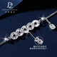 Duozun platinum bracelet for women new pt950 platinum five emperors coin bracelet platinum bracelet five emperors coin bracelet birthday gift in stock 6.58g/length 15.5-18.5cm adjustable