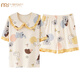 Modal Sommer kurzärmeligte Pyjamas Anzug für Frauen süße 200 Jin [Jin gleich 0,5 kg] Heimkleidung Fett MM Großgröße Sommer loser Prinzessinstil Koreanische Version KNC3519 XL