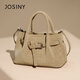 ZhuoSini Boston Bag Casual Braided Temperature Tote Bag European and American Style Crossbody Bag Qixi Fashionable and Versatile Light Purple