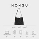 Honggu Bag Women's 2025 New Top Cowhide Armpit Bag Commuter Work Cowhide One-Shoulder Bucket Bag Women's Bag Black