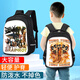 
UHFQ New American Foreign Mountain and Sea Jingtong Ge Wood Stick Man Crocodile Bomber Coffee Ninja Miss Cappuccino Backpack Boys Boys Backpack Children's Affairs Pack W13962 Three-layer Large (Suggested Grades 3-6)