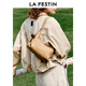 LA Festin [All Girls 'Garderobe] La Festin oo Bag Unterarm Crescent Bag 2025 Neues tragbares Crossbody -Bag Milkshake Weiß (klein)