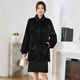 
Winter Home Brand Fur 2025 New Imported Mink Coat Women's Full Mink Mid-Long Stand Collar Mink Fur Jacket Black 2XL 140Jin[Jin equals 0.5 kg]-160Jin[Jin equals 0.5 kg]