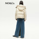 MO&Co. Winter waterproof and stain-proof detachable top hooded duck down jacket