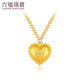 Luk Fu Schmuck Seide Gold Fuß Gold Love Gold Halskette Frauen herzgeformte Kette Price L07TBGN0026 ca. 4,85 Gramm