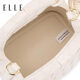 ELLE women's bag new style bag woven bucket bag portable vegetable basket bag one shoulder crossbody bag birthday gift 25223 white