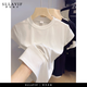 Salavvi Camiseta de manga corta White White para mujeres en 2025 VERSIÓN NUEVA VERSIÓN COREANA SIMPLE Camiseta de cuello redondo Simple Topio Blanco F3271 S 84Jin [Jin equivale a 0.5 kg] por debajo