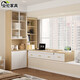 Yunmao Bay Window Push and Pull Desk Bibliothèque Bibliothèque de bibliothèque intégrée Out-Out Herm-Out Cabinet de rangement multifonction 3L65 Style 12350 * 1500 * 2400 Style Light