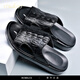 Rowilcs Slippers Slippers de moda para hombres 2025 Summer Outdoor Wear Sports Anti-Slip Anti-Odor y apestoso Feeling Men's Internet Celebrity Suele Black 38