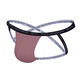 Sexy Men's Thong cruzó cuatro muslos y una ropa interior gay sexy hueca modal cómodo T-tousers White M