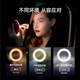 New portable make-up mirror Mini smart female handheld light-emitting vanity mirror LED fill-light mirror MOSE small leather mirror moonlight white gift box