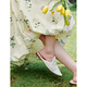 
Inman romantic and fresh plant outfit printed skirt 2025 summer women's new A-line loose umbrella skirt white background print M