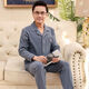 
Langsha middle-aged men's pajamas pure cotton long-sleeved spring and autumn middle-aged and elderly fathers plus size autumn and winter home clothing set SX16803 L (105-130Jin[Jin equals 0.5 kg])