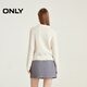 ONLY ONLY2024 autumn woolen college style pullover lapel loose knitted sweater for women|125313041