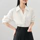 
Miss Bird Blue V-neck Shirt Women's Summer Interview Wear Commuter Formal Short Sleeve Top Professional Shirt