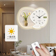 LDVEP CRAME GREEN PLANTER DÉCINIR DÉCINIR DES PEINTURES SMAL-CRÉATIVE CRÉATIVE CRÉAGNE Personnalise Murau Mur Horloge Salon Corloge Clock Lampe Fulu PD4877 [Température de date tardive] Longueur et largeur = 5035 cm Créatif Style sans lumière