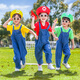 Kaikaijia children's performance clothing kindergarten cos Mary Mario overalls suit boys and girls performance clothing children red short-sleeved + denim short overalls free socks of the same color 100cm suitable for heights below 90cm
