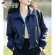 Specht Fashion Short Damens Jacket Damen Frühling und Herbst 2025 Neue Feder losen lässiger dünn kleiner oberblau l (empfohlen 100jin [Jin ist gleich 0,5 kg] -115jin [Jin gleich 0,5 kg])