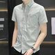 Aonta Snow Anta Classic 2025 New Ice Silk Short Shirt Men's Men's Summer Pocket Shirt Co dans le style coréen Slim et polyvalent 854 Kaki Hailanzhi M 90-104Jin [Jin est égal à 0,5 kg]