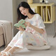 Hongdou (Hodo) pijama de verano para mujeres algodón de algodón puro delgados pantalones de manga corta estudiante traje de estilo coreano lindo primavera y otoño ropa holgada y9716 m (recomendado 75-95Jin [Jin equivale a 0.5 kg])