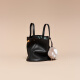 Food tang bucket bag 2025 new bag shoulder bag vegetable basket crossbody handbag commuter clean smoke (water dyed cowhide) black