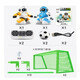 Smart Competitive Football Doppelfernbedienungskontrollprogrammierbares Kampf intelligenter Kampf Roboterspielzeug Kinder Weiße + schwarze offizielle Standard