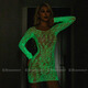 Mommy loves luminous one-piece socks luminous stockings mesh one-piece socks fluorescent strap bra full body socks large size fishnet slings 6630 average size 80-130Jin [Jin equals 0.5 kg]) confidential shipping