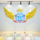 
Eloquence classroom class layout decoration broadcast host stage culture kindergarten performance area Huanchuang background cloth 15865 shining star anchor pink white words 2mm acrylic large