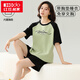 红豆（Hodo）带胸垫一体纯棉睡衣女夏款短袖短裤韩版甜美加大码夏天家居服套装 带胸垫短袖套装-G1047 XL 女【建议120-130斤】