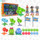 Shantou Linnun Rongdafeng Générant authentique vs Zombie Toy Wholesale Grand PEA PEA tireur Zombie King Ejection Battle Game PK 686-1849 Plant + 2 Cartes à jouer zombie anglais