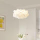 Clcey Italian Designer Chambre Chandeliers Modern Simple Petal Petal Master Bedroom Lampe Crème Vent Roantic Girl Room Room JD9277-53 Plafond Light Blanc 24W Lumière à trois couleurs
