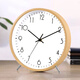 Hense solid wood clock simple living room clock desktop clock ornament display table clock HD08 white plate 10 inches