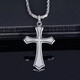 Nilan Fat Donglai's same style pt950 platinum cross necklace pendant for men PT950 platinum pendant fashionable platinum pendant. The pendant weighs about 3.9 grams.