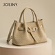 ZhuoSini Boston Bag Casual Braided Temperature Tote Bag European and American Style Crossbody Bag Qixi Fashionable and Versatile Light Purple