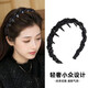 Flash diamond Louis Princess of Paris headband light luxury women's 2025 new fluffy high skull hairpin face wash headband braided beads headband 1